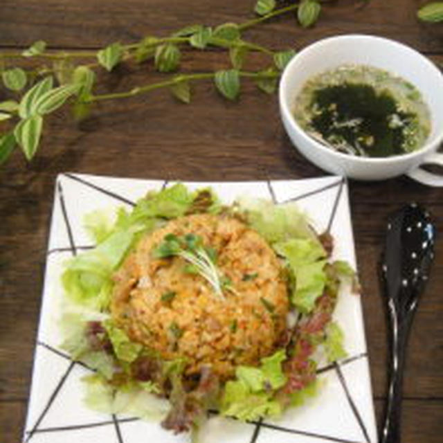 昼カフェ★日替わりライスセット【キムチチャーハン・レシピ】