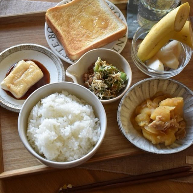 勘違いから焦って内容変更した朝ごはん。