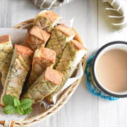 ホットケーキミックス×食パンで簡単！紅茶のスティックメロンパン風トースト