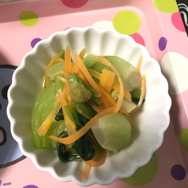 わさびと山椒が香る青梗菜の煮浸し