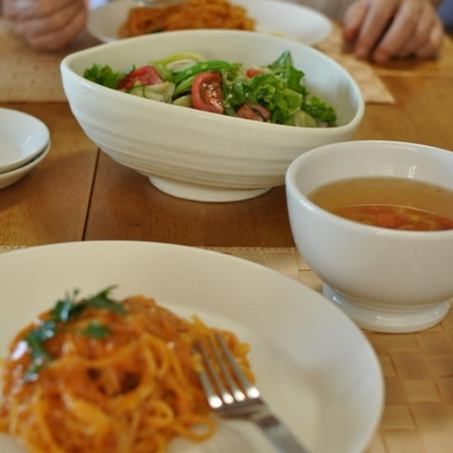 いつものパスタでお昼ごはんとおやつ
