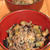茄子の味噌チーズ丼