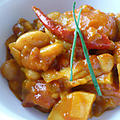 きのうのおつまみ　　豆とトマトのカレー