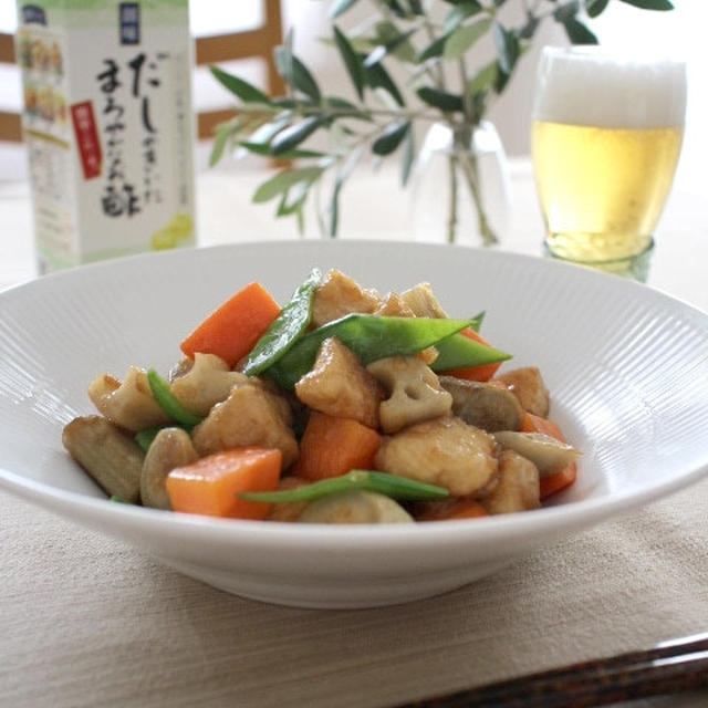 根菜と鶏むね肉の、コク旨さっぱり炒め