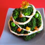 Broccoli Christmas tree and wreath ブロッコリーのクリスマスツリーとリース