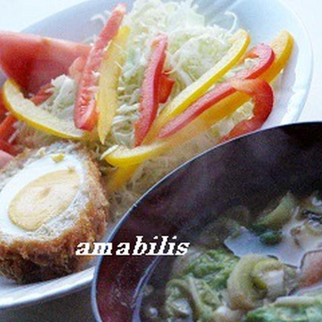 玉子と野菜の定食