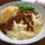 今日の朝ごはんは「カレー釜玉うどん」