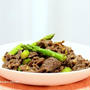 牛肉とアスパラのオイスター炒め＆「伊豆　天城産の美味しいわさび」