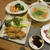 春巻とかガーリックシュリンプwithBとかの晩ご飯　と　カレンデュラの花♪