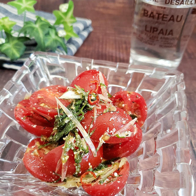 ～ちょっぴりおしゃれ～【トマトと薬味のバスク風サラダ】#簡単レシピ #作り置き