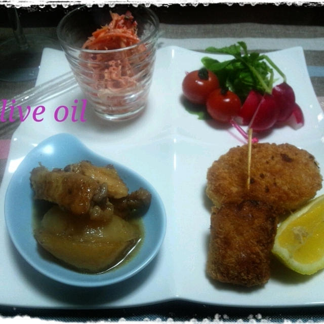 鶏手羽と大根のカレーハチミツ煮などなど　＆　友チョコデビュー