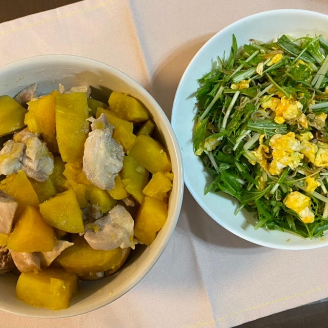 バドミントン 鶏肉と安納芋のうま煮♪