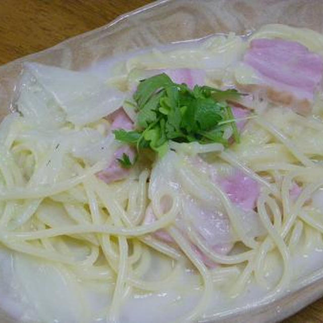 ☆ベーコンと白菜のお手軽クリームスパゲティ☆