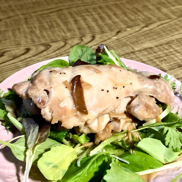 「鶏もも肉のなめ茸挟み焼き」を作ってみました