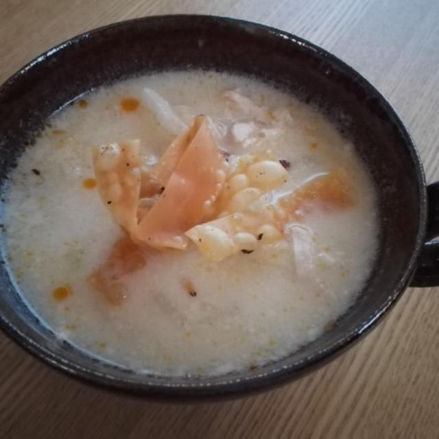 【レシピ 】白菜と豆乳のスープ（やや中華風）