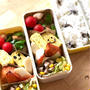 【 JKと夫2人分のお弁当＊ニコニコ玉子焼き 】