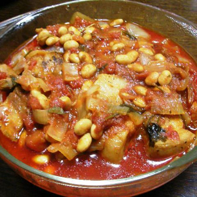 豚肉と大豆のトマトソース煮