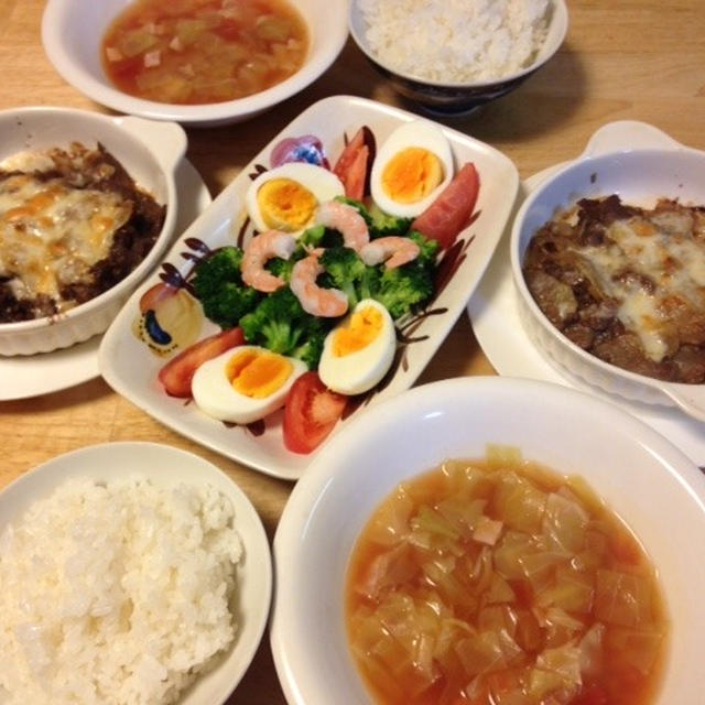 昨夜は牛肉とじゃがいものチーズ焼きなど～