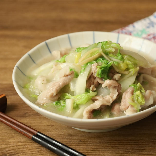 レンジで10分人気おかず。白菜と豚肉のとろとろあんかけ煮のレシピ。