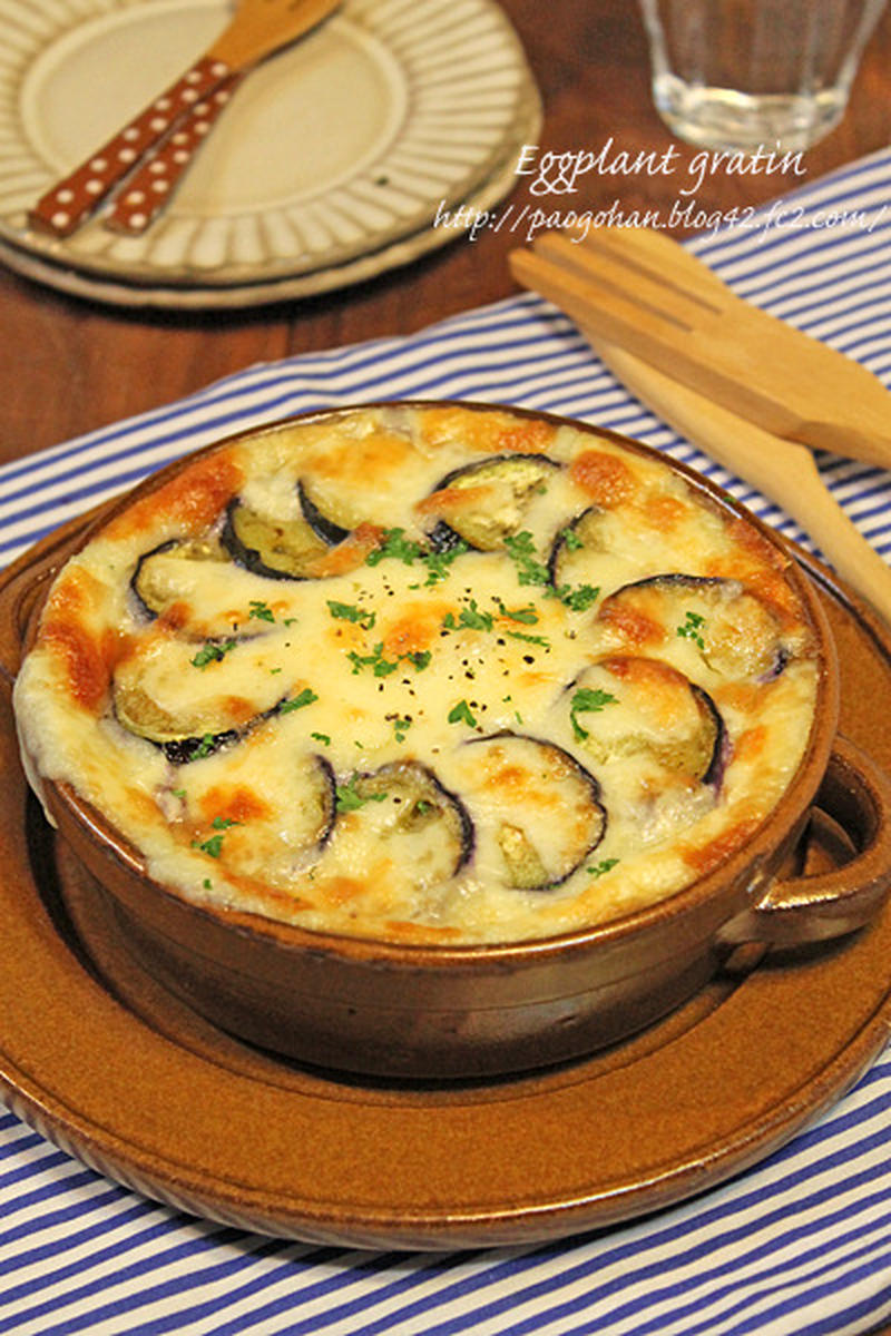 マッシュポテトの茄子グラタン☆おみこし