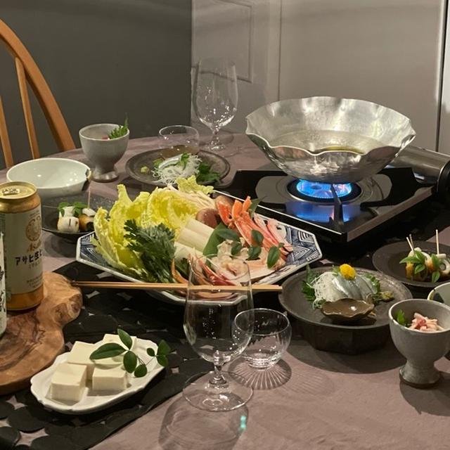 1,500円で贅沢気分の、蟹しゃぶの夜ごはん