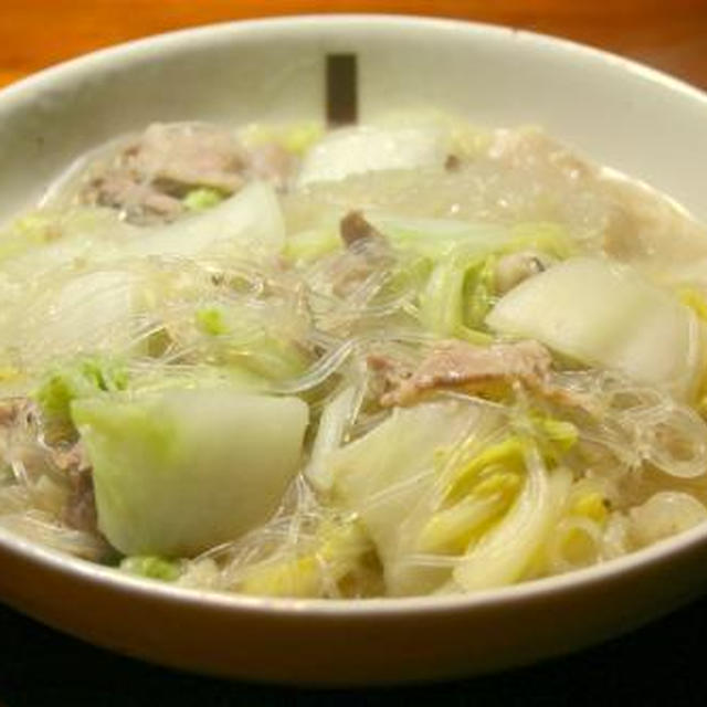 減塩・低たんぱく　【豚と白菜の春雨煮】