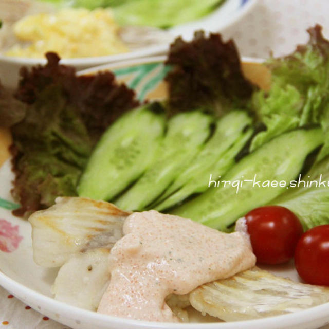 タラのムニエル～ヘルシーたらこソースで～熱の休日