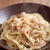 きのこの白マリネで白パスタ。
