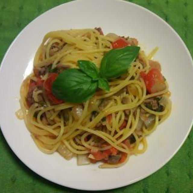 トマトスパゲティ～「三食ごはん　農村編２」の料理です♪