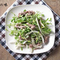 豆苗の焼肉サラダ