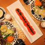 ストウブで『甘長とうがらしの肉詰め』プレート。そしてトウモロコシごはん。
