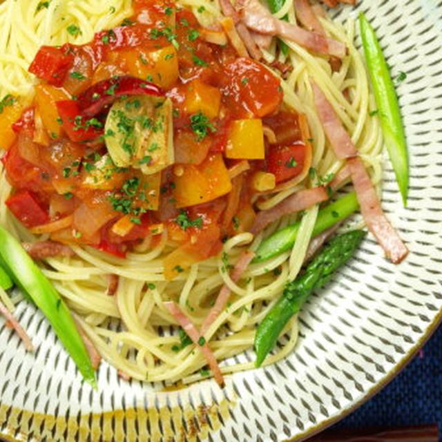 スパゲティ、ラタトゥイユソース
