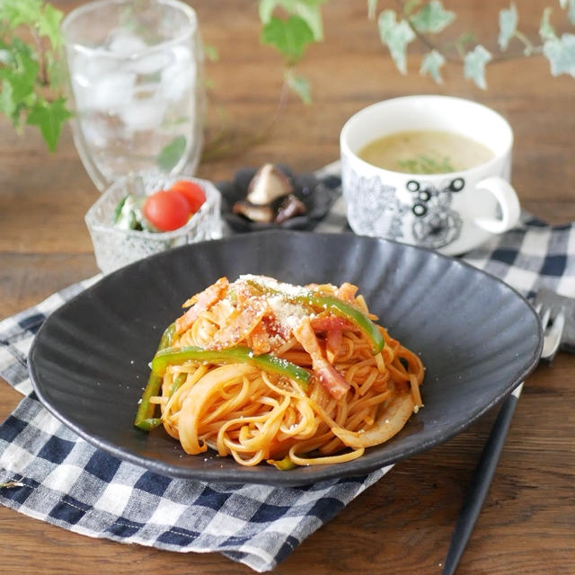 簡単ランチ、スパゲティナポリタン