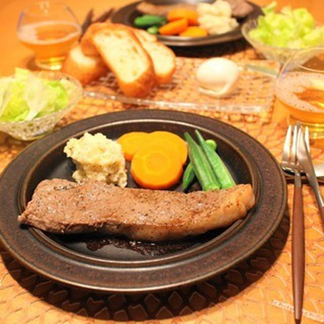 ストウブで『ステーキ』な夜。