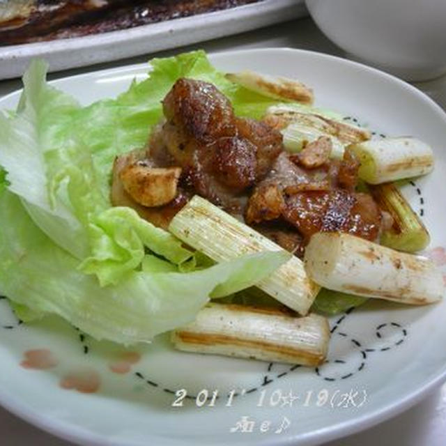 フライパン焼きチキン＆グリル焼きサンマ・・・煮物♪