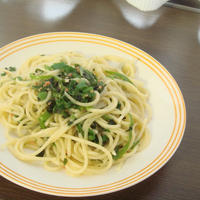混ぜ込みわかめパスタ。