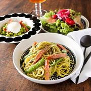 ジェノベーゼのランチ。～簡単レシピは新玉ねぎの甘酢漬け～