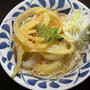今日の一皿《新タマネギのかき揚げそうめん》 Soman with spring onion tempura