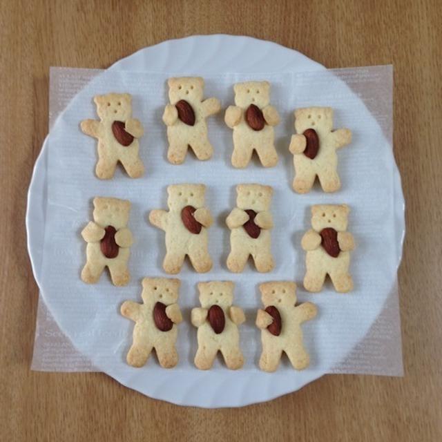 抱っこくまのクッキー アーモンド By 小豆ん子さん レシピブログ 料理ブログのレシピ満載