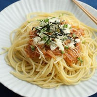 【買い置き食材で♪なめ茸と豆腐のスパゲッティ！】