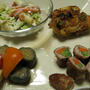 豚肉の野菜巻き他