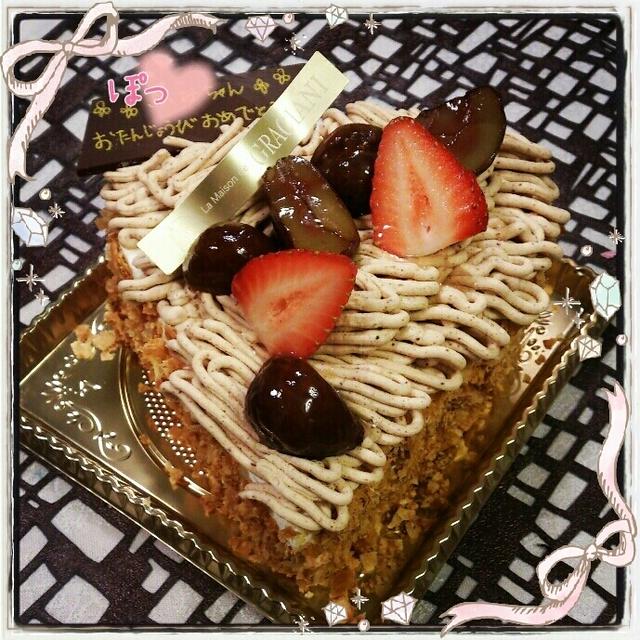 苺で栗でモンブランでハートのケーキ☆