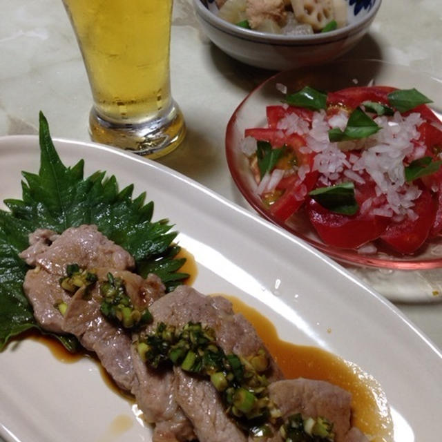 豚ヒレ肉のソテー、ねぎソースかけとスンドゥブ鍋