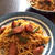 ナポリタン風焼きそば/レタスと卵のレンチン中華風スープ・大根ゆかりサラダ・豚肉と大根の煮物