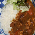 2月18日　　ビーンズと ひき肉の カレー