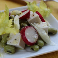 ひたし豆と豆腐の健康サラダ♪手軽にお豆
