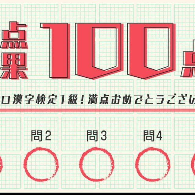 アメブロ漢字検定の結果