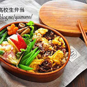 【男子高校生弁当】焼肉ふわ玉混ぜごはん➕レンジポテサラ弁当#わっぱ弁当#ごぼうから揚げ