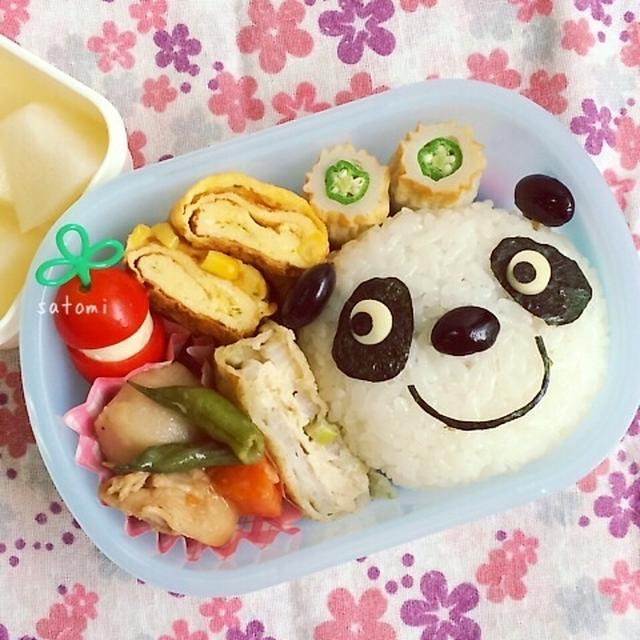 幼稚園弁当☆　動物園シリーズ　安定のパンダくん　キャラ弁　+しまむら購入品