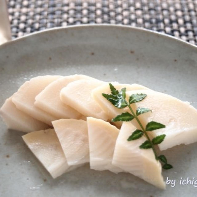松前屋昆布の水塩で美味しく減塩生活｜乙訓竹の子のお刺身
